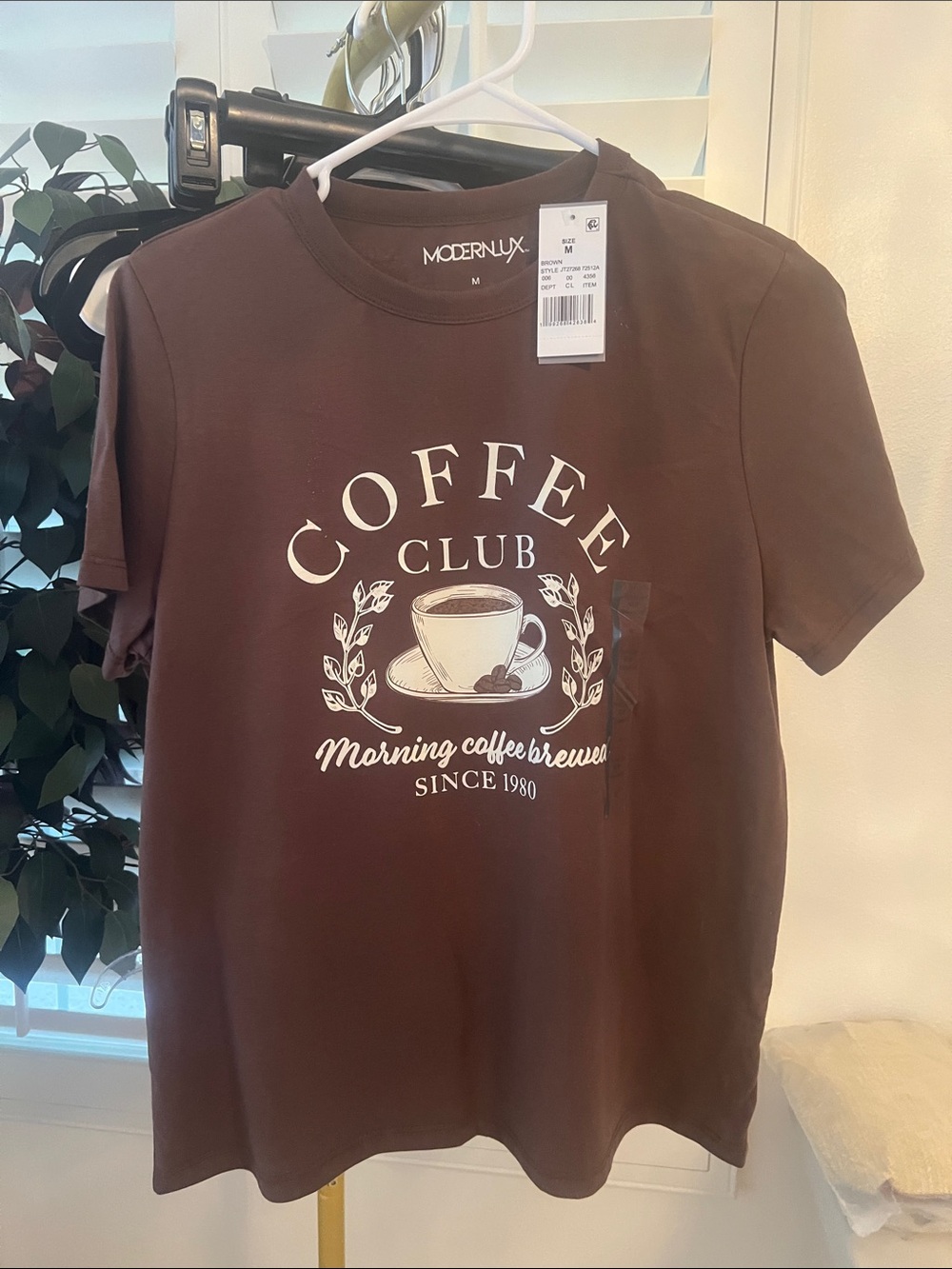 Modern Lux Brown Coffee Club Graphic Tee